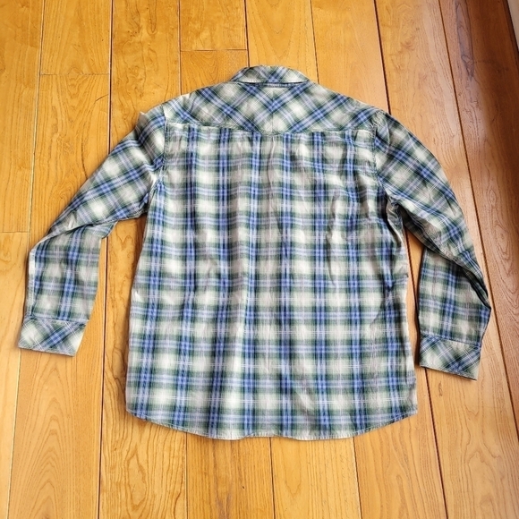 Madison Vintage Plaid Metal Snap Button Shirt - Picture 2 of 6